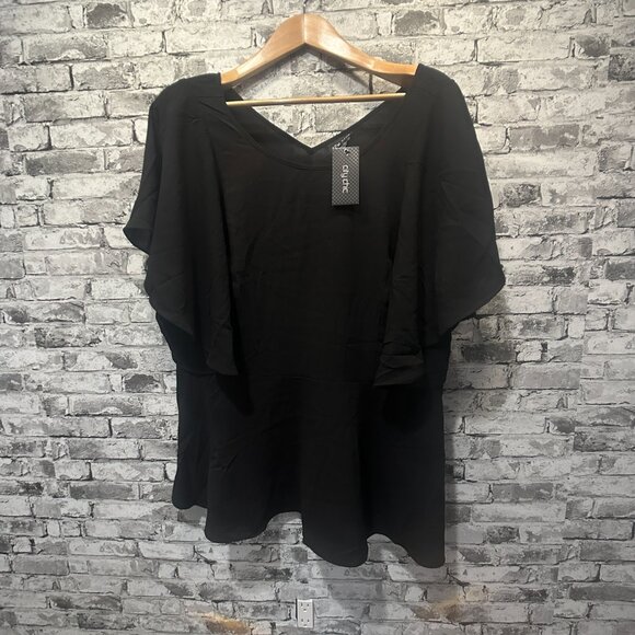 NWT City Chic Black Blouse Size XL/22 - Picture 1 of 14